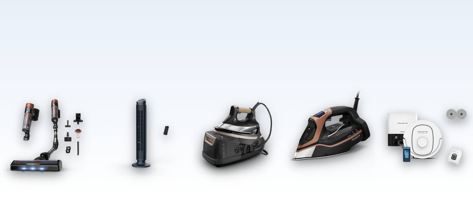 Rowenta aspirateur ventilateur centrale vapeur fer robot