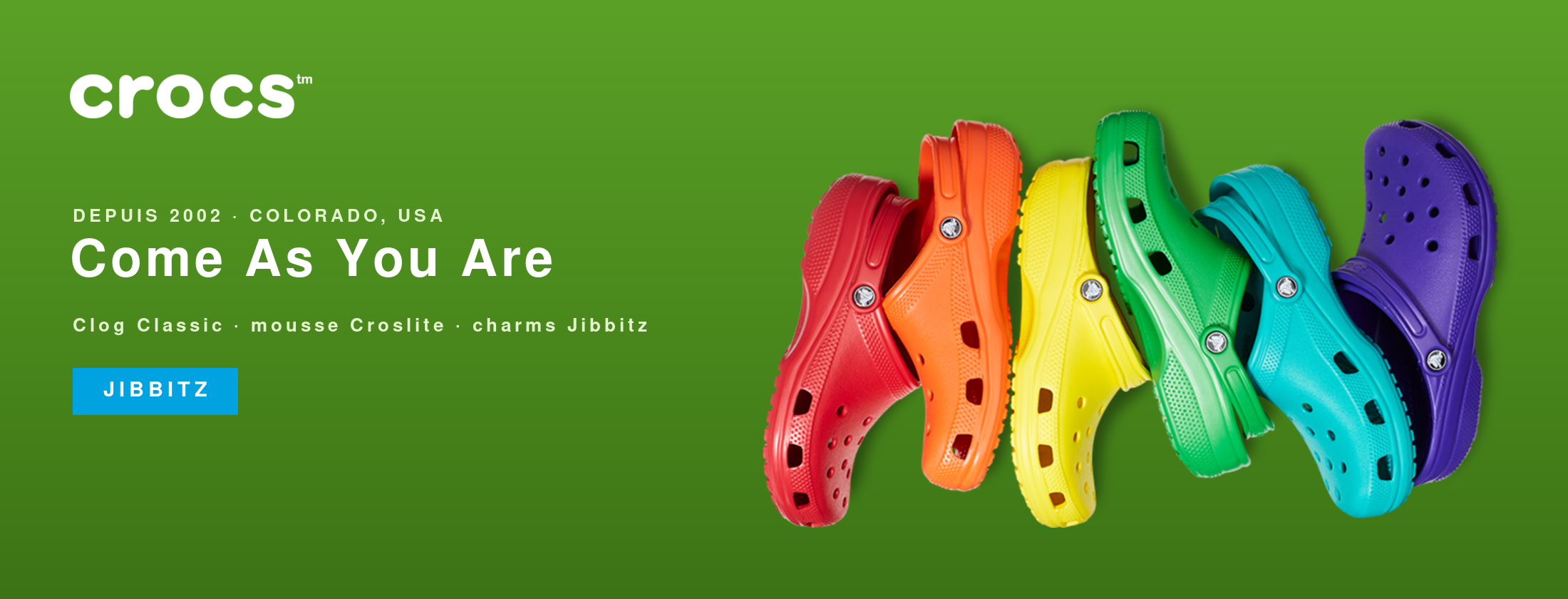 Crocs — Come As You Are, Classic Clog, Croslite, Jibbitz