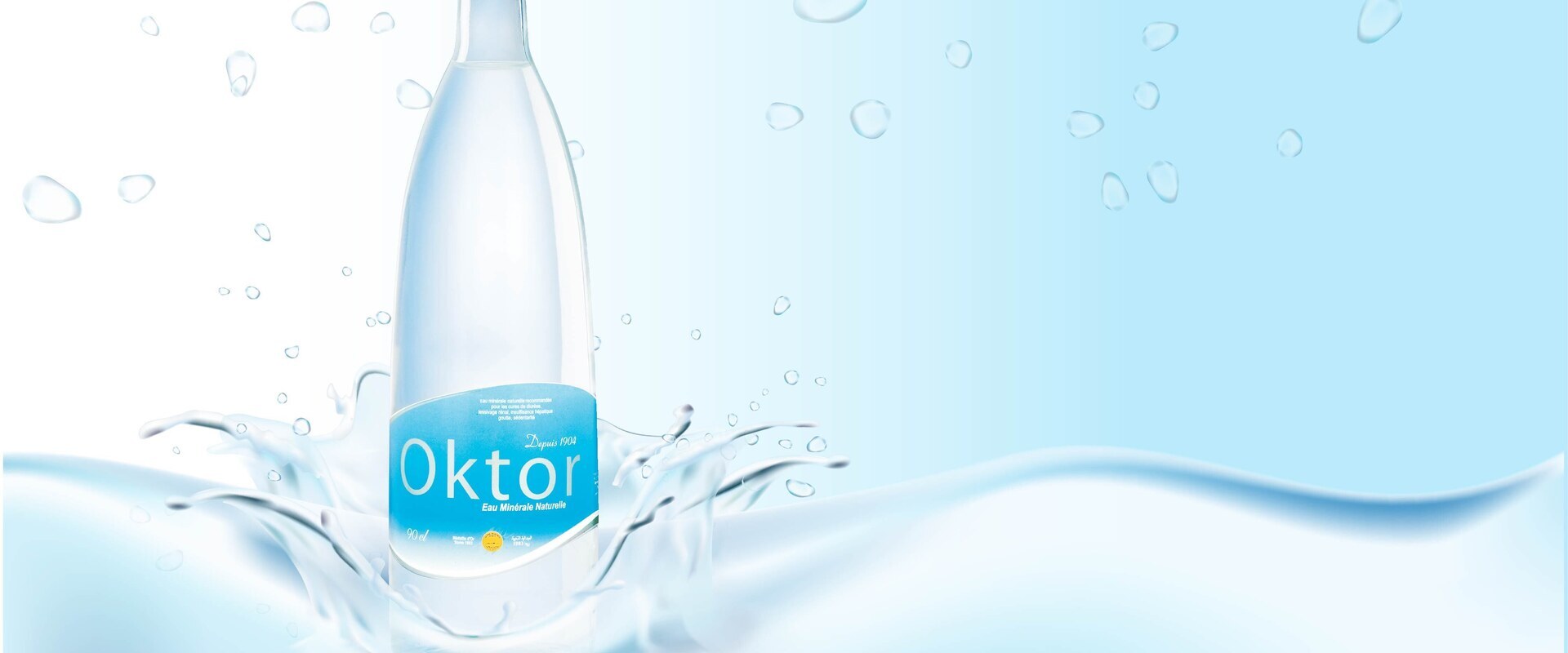 Oktor bouteille verre 90cl Depuis 1904
