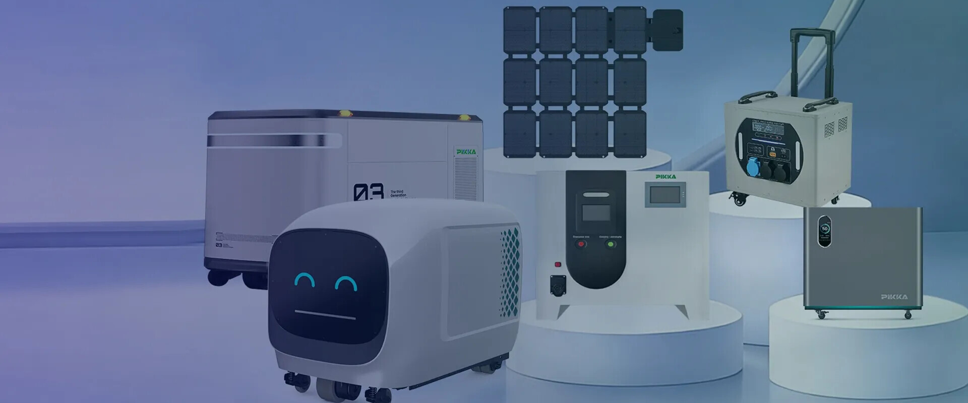 Pikka gamme stations de recharge mobiles et solaire