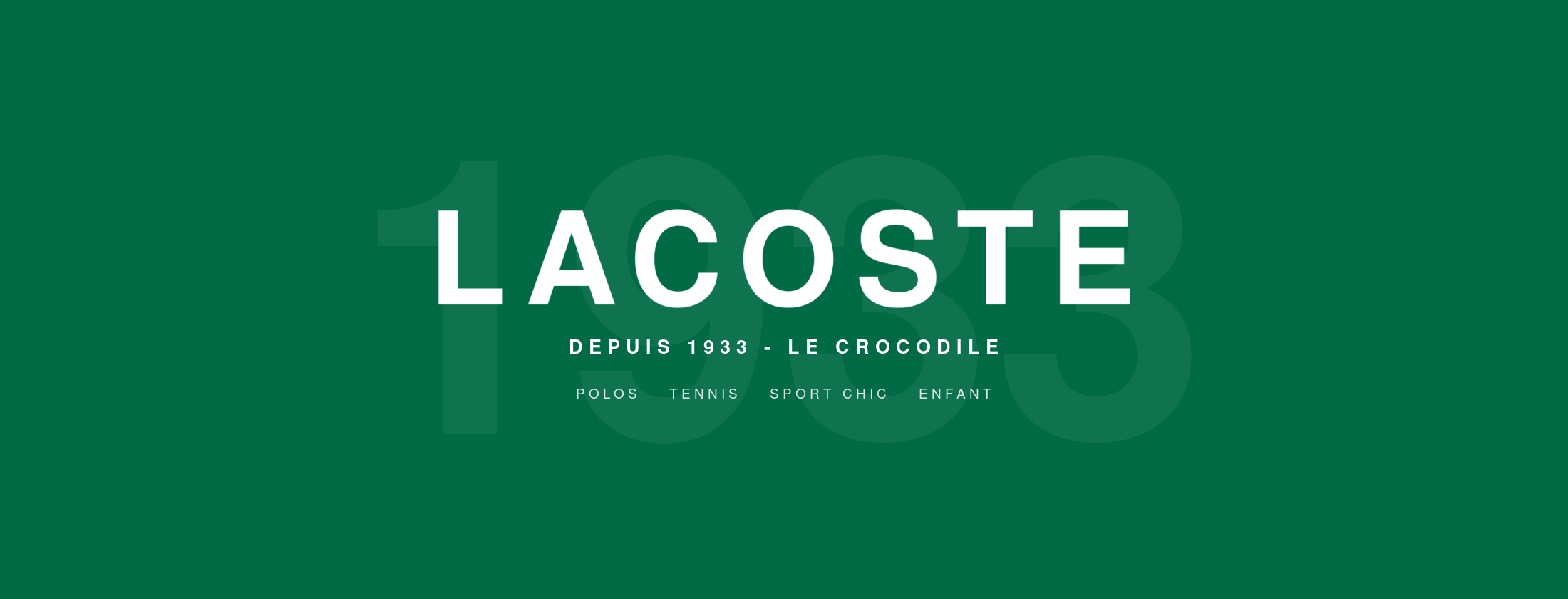 Lacoste crocodile depuis 1933