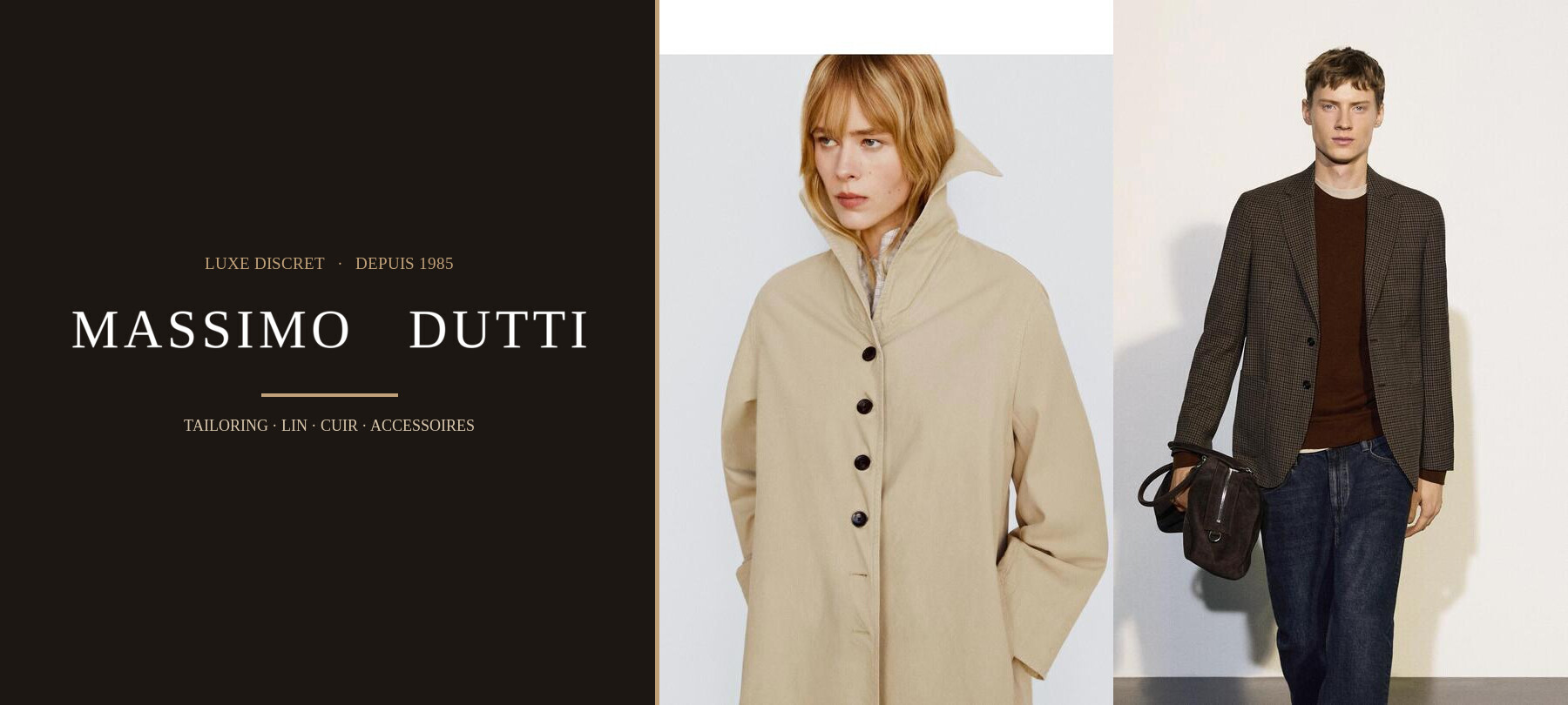 Massimo Dutti tailoring manteau camel quiet luxury