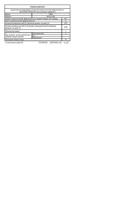 BIC21100X - Four encastrable (60 cm, 71 L)