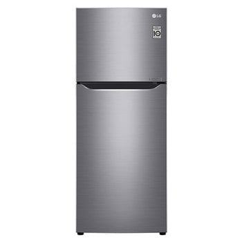 Réfrigérateur deux portes de 340 litres avec compresseur à onduleur Smart Inverter, Door Cooling+™ et LED tactile, ThinQ™ avec Wi-Fi - Platine argent