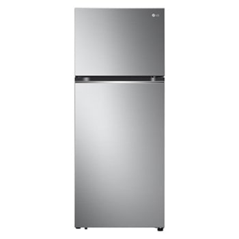 Réfrigérateur deux portes de 360 litres avec compresseur à onduleur Smart Inverter, Door Cooling+™ et LED tactile, ThinQ™ avec Wi-Fi - Platine argent