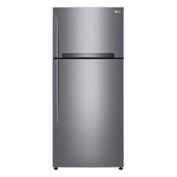Réfrigérateur deux portes de 547 litres avec compresseur à onduleur Smart Inverter, Door Cooling+™ et LED tactile, ThinQ™ avec Wi-Fi - Platine argent