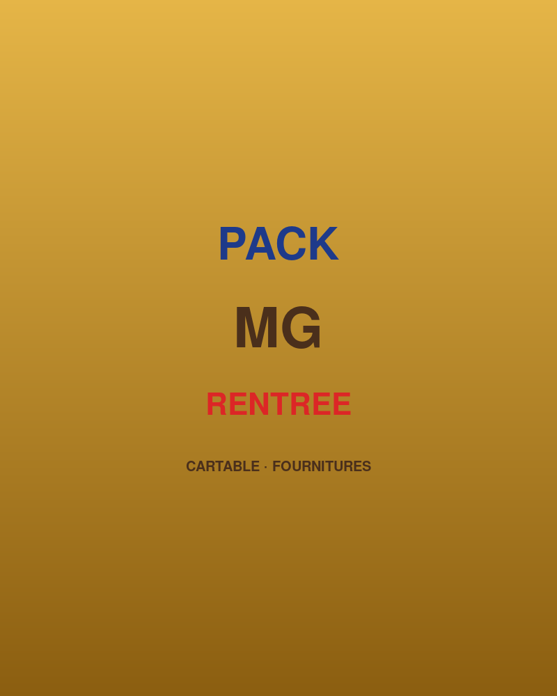 Pack rentrée