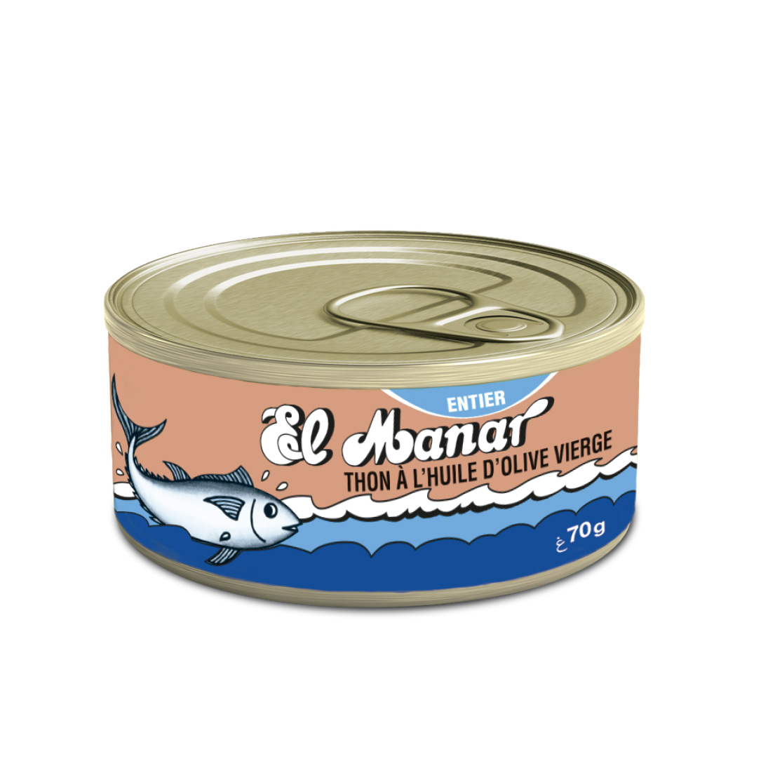 Thon Entier à l’Huile d’Olive Vierge El Manar 70g