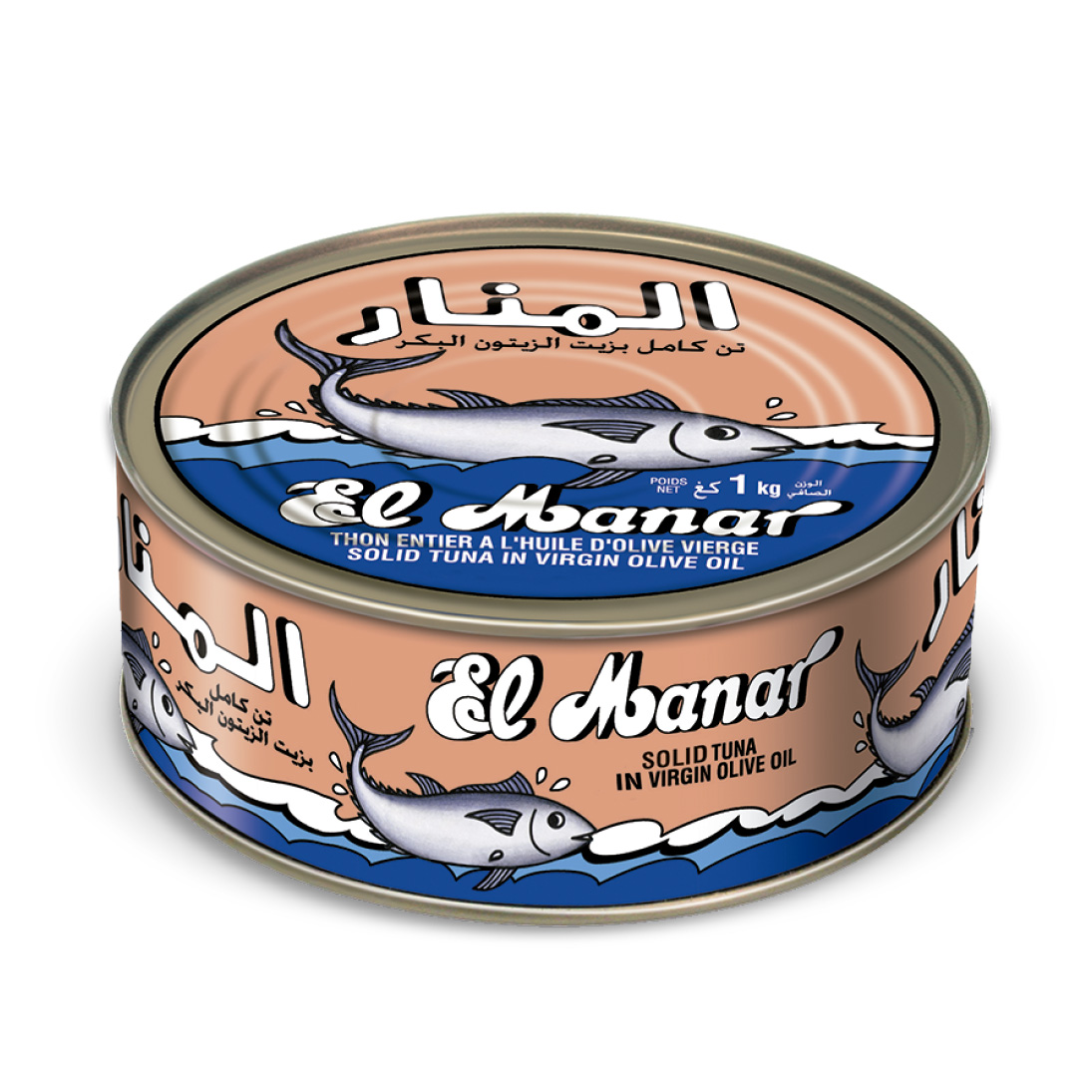 Thon Entier à l’Huile d’Olive Vierge El Manar 1kg