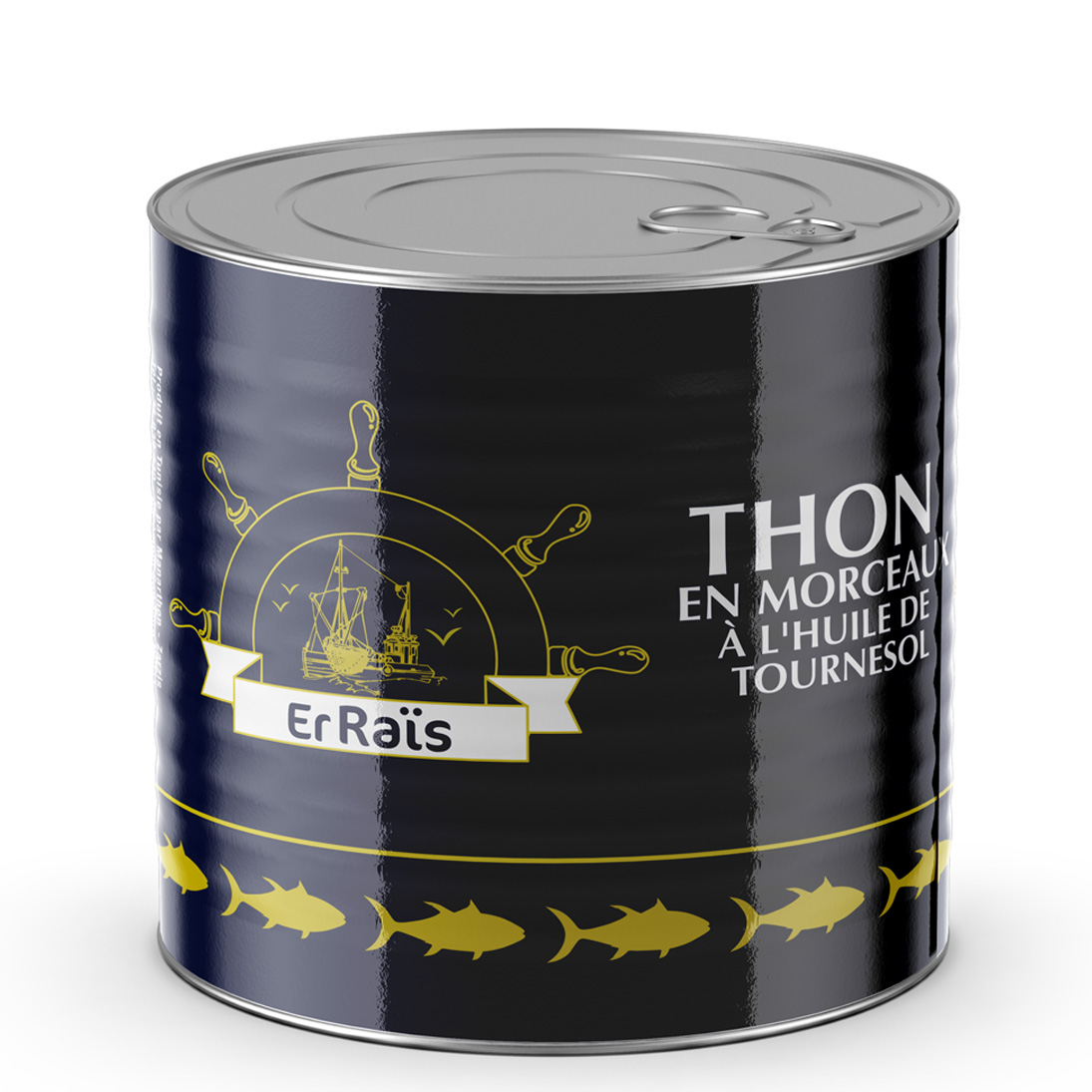 Thon en morceaux à l’huile de tournesol – Er Rais 1,7 kg