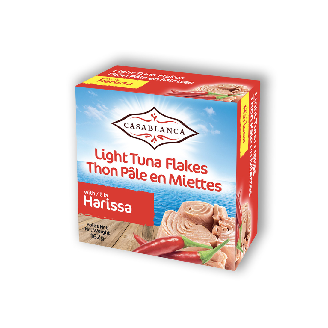 Thon pâle en miettes à la harissa casablanca