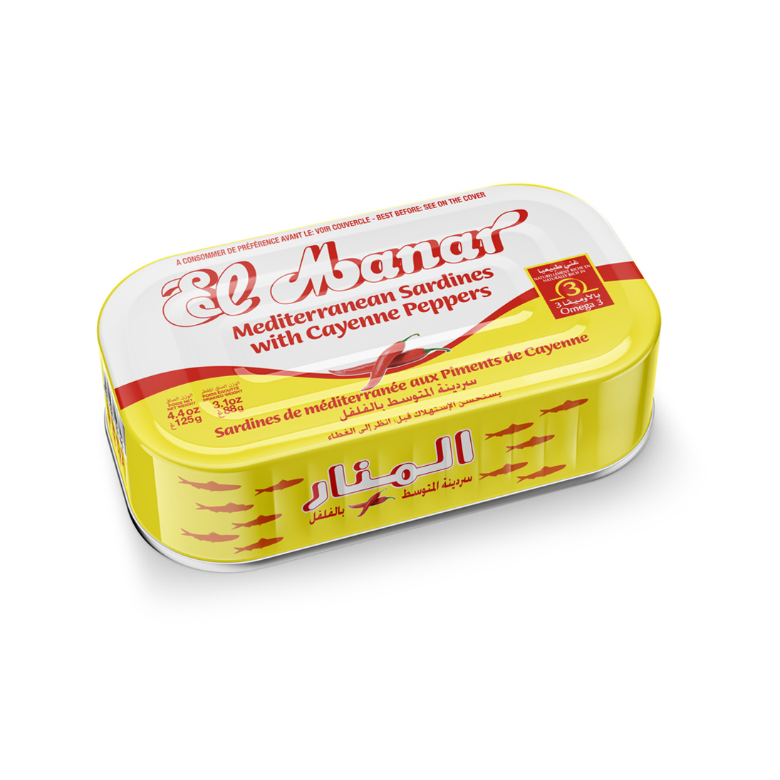 Sardines de méditerranée aux piments de Cayenne 125 g