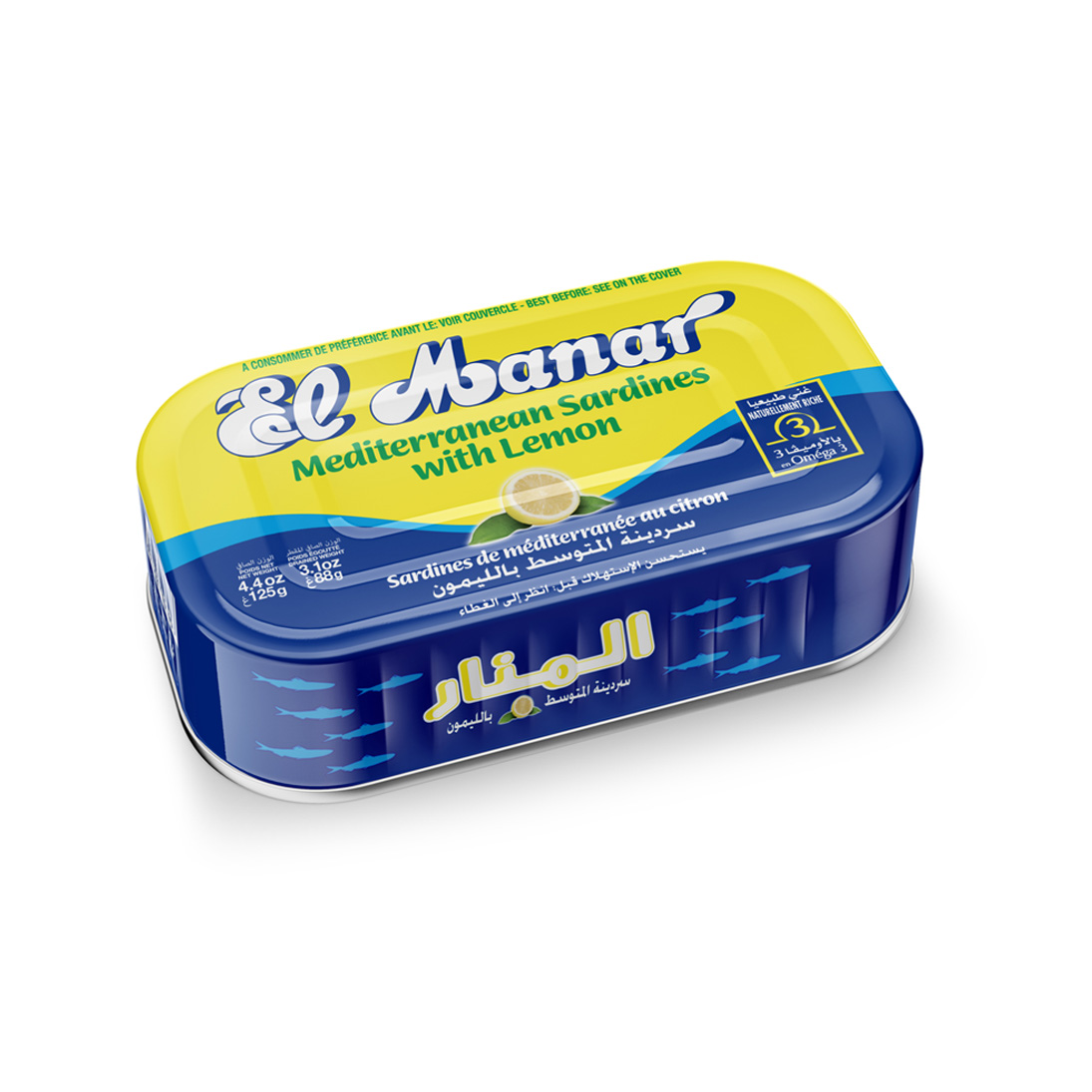 Sardines de méditerranée au Citron 125 g