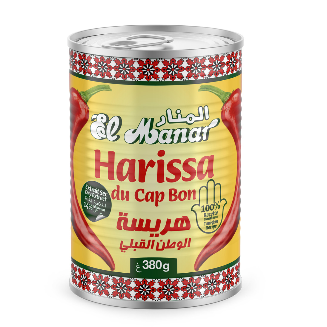 Harissa du cap bon en Boite de 380 g
