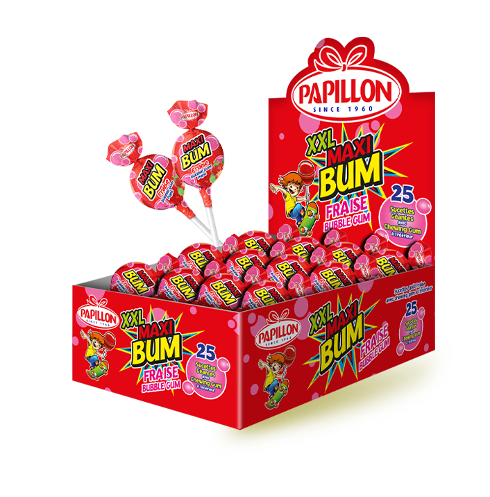 Papillon Présentoir Maxi bum Fraise