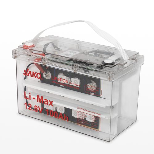 Li-Max 12.8v 100ah LiFePO4 battery transparent model 2