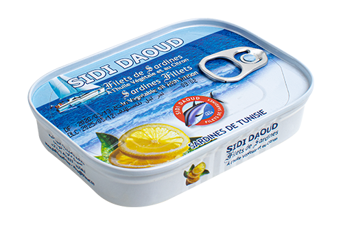 Filets de sardines à l’huile végétale et au citron