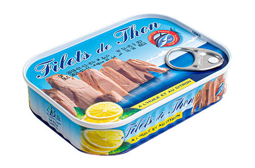 Filets de Thon à l’huile végétale avec citron