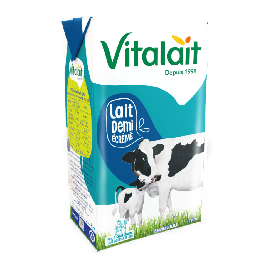 Lait 1/2 écrémé UHT 1L