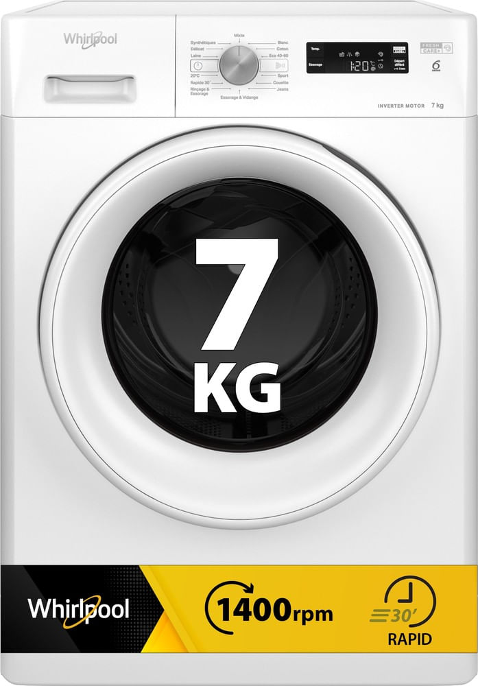 Lave-linge hublot posable 7kg, FreshCare - FFS7469WFR